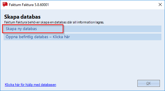 Skapa databas