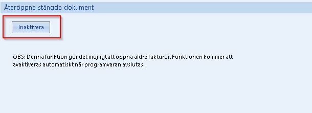 Avaktivera funktionen